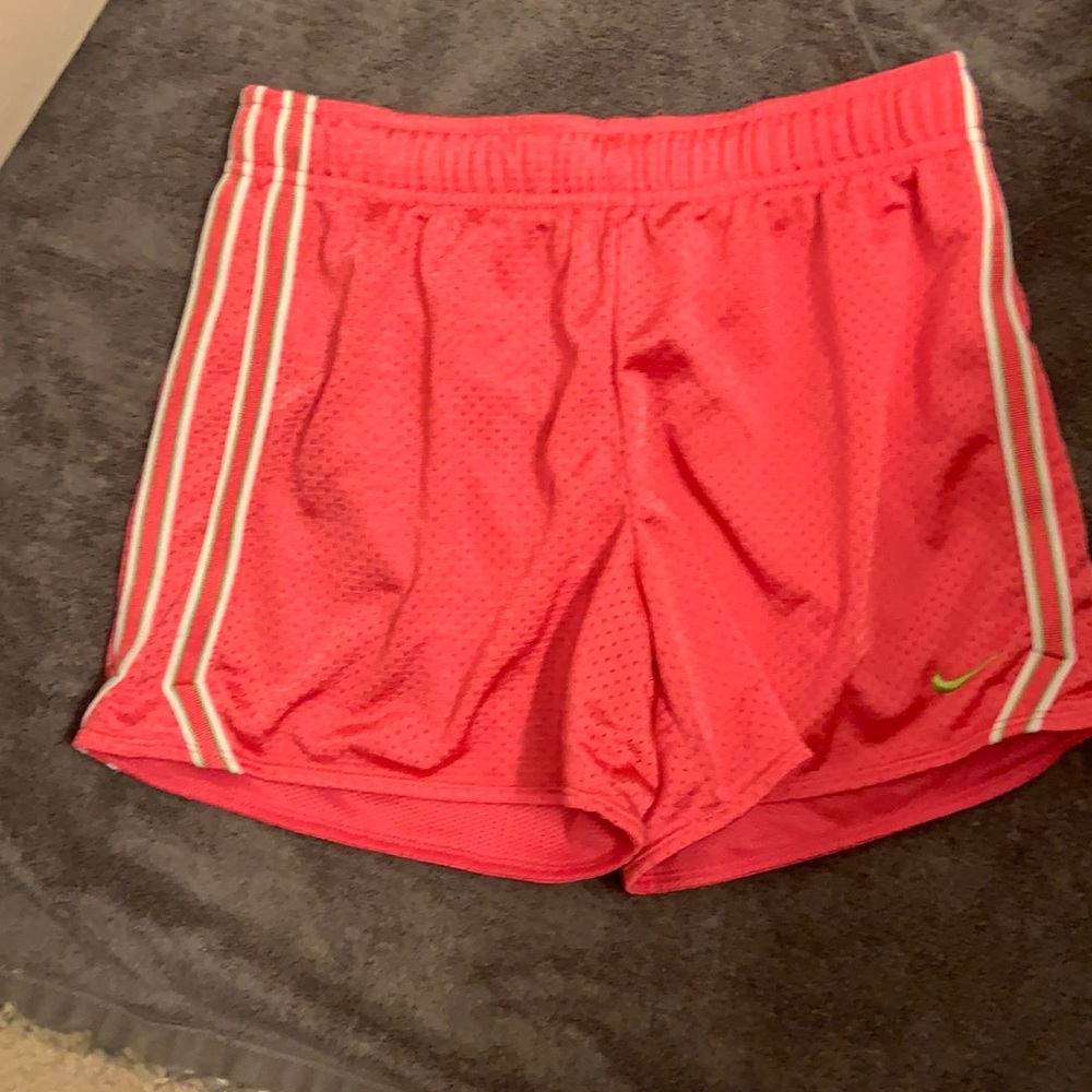 Girls Pink Nike Dri Fit shorts. Size L